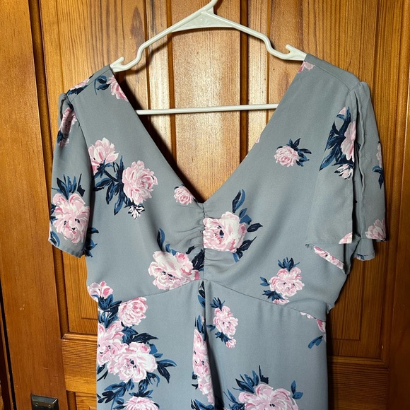 Asymmetrical Floral Dress - Size M - Empire Waist - Picture 1 of 8